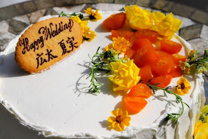 エクラ 茨城 結婚式 レストランウェディング 家族婚 さくら坂ビバーチェ ウェディングケーキ