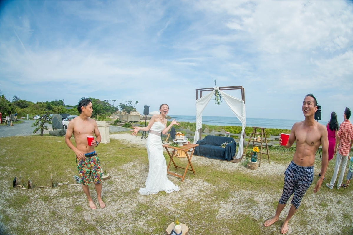 エクラ 茨城 結婚式 BBQウェディング うのしまヴィラ 海での結婚式 wedding ビーチウェディング