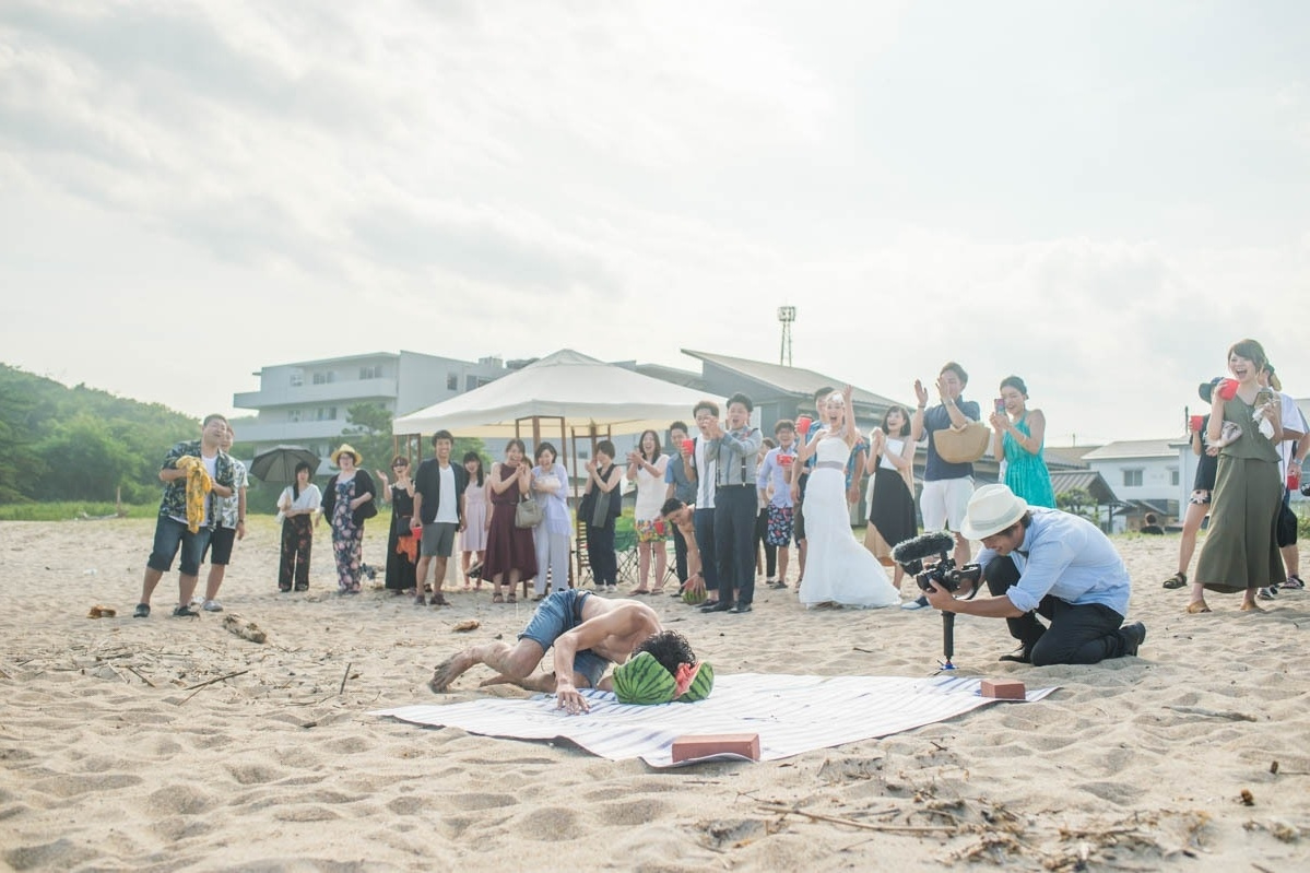 エクラ 茨城 結婚式 BBQウェディング うのしまヴィラ 海での結婚式 wedding ビーチウェディング