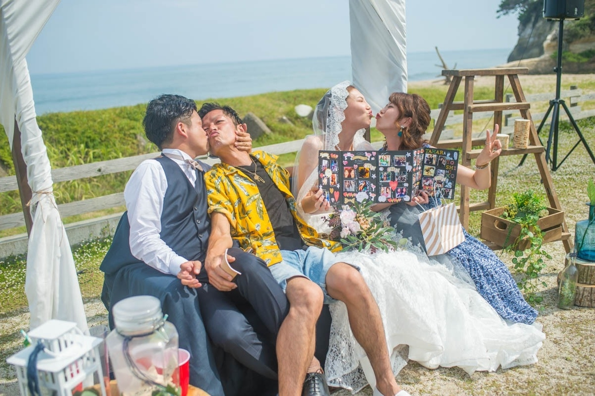 エクラ 茨城 結婚式 BBQウェディング うのしまヴィラ 海での結婚式 wedding ビーチウェディング