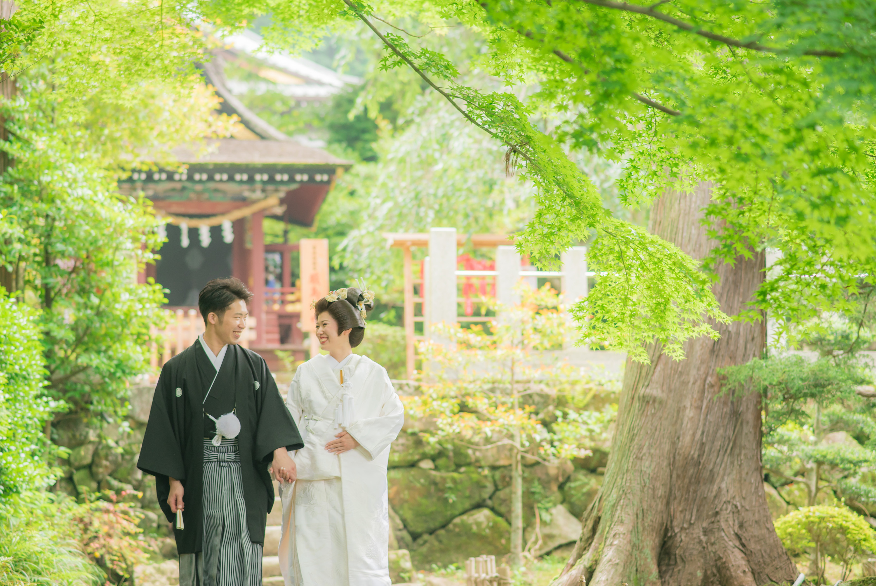 自宅で花嫁 家族婚 親族結婚式 エクラ 茨城 神社挙式 筑波山神社 かつら