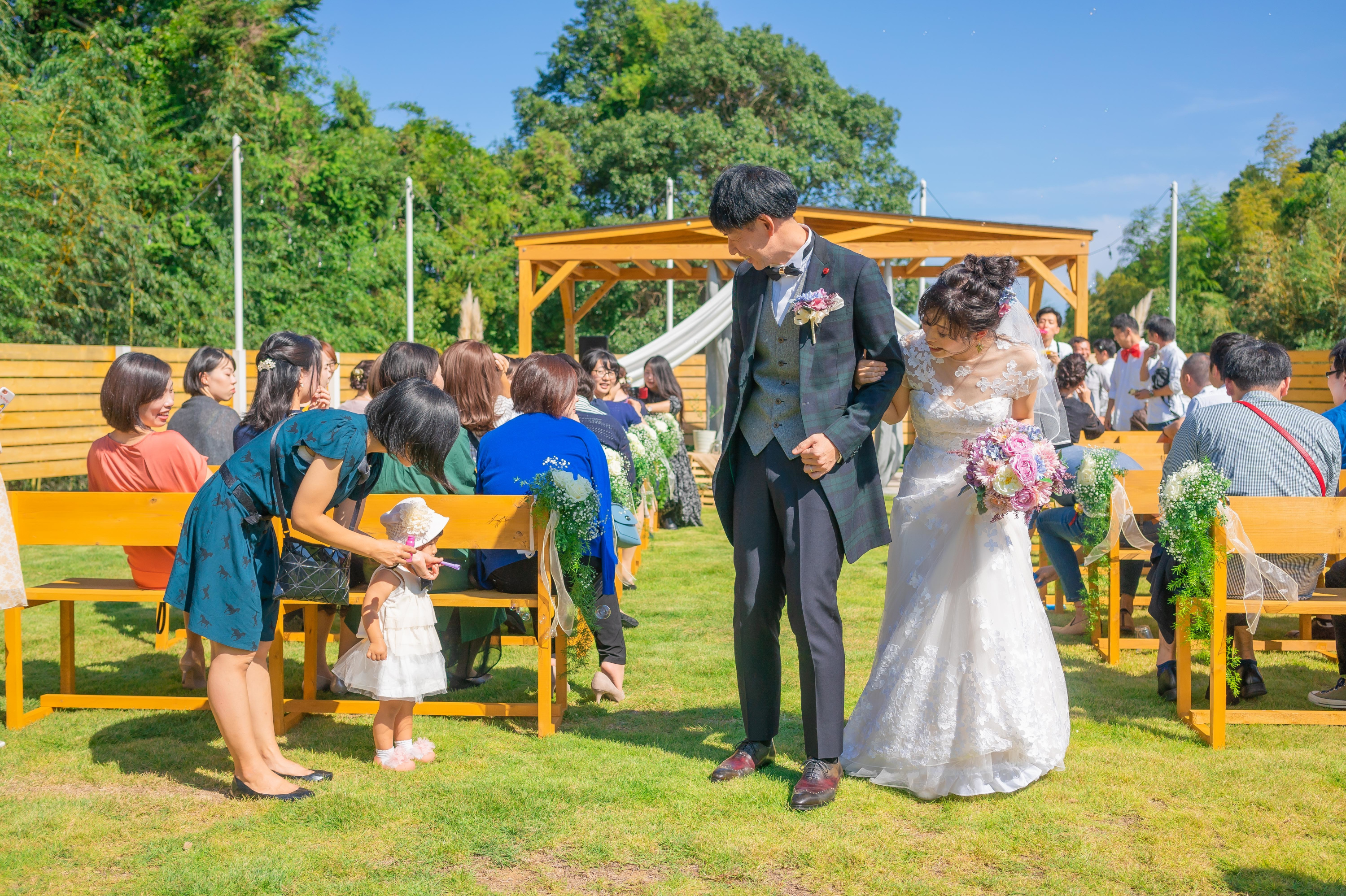 エクラ 茨城 結婚式 1.5次会ウェディング TOIRO ひたちなか レストランウェディング ガーデン人前式