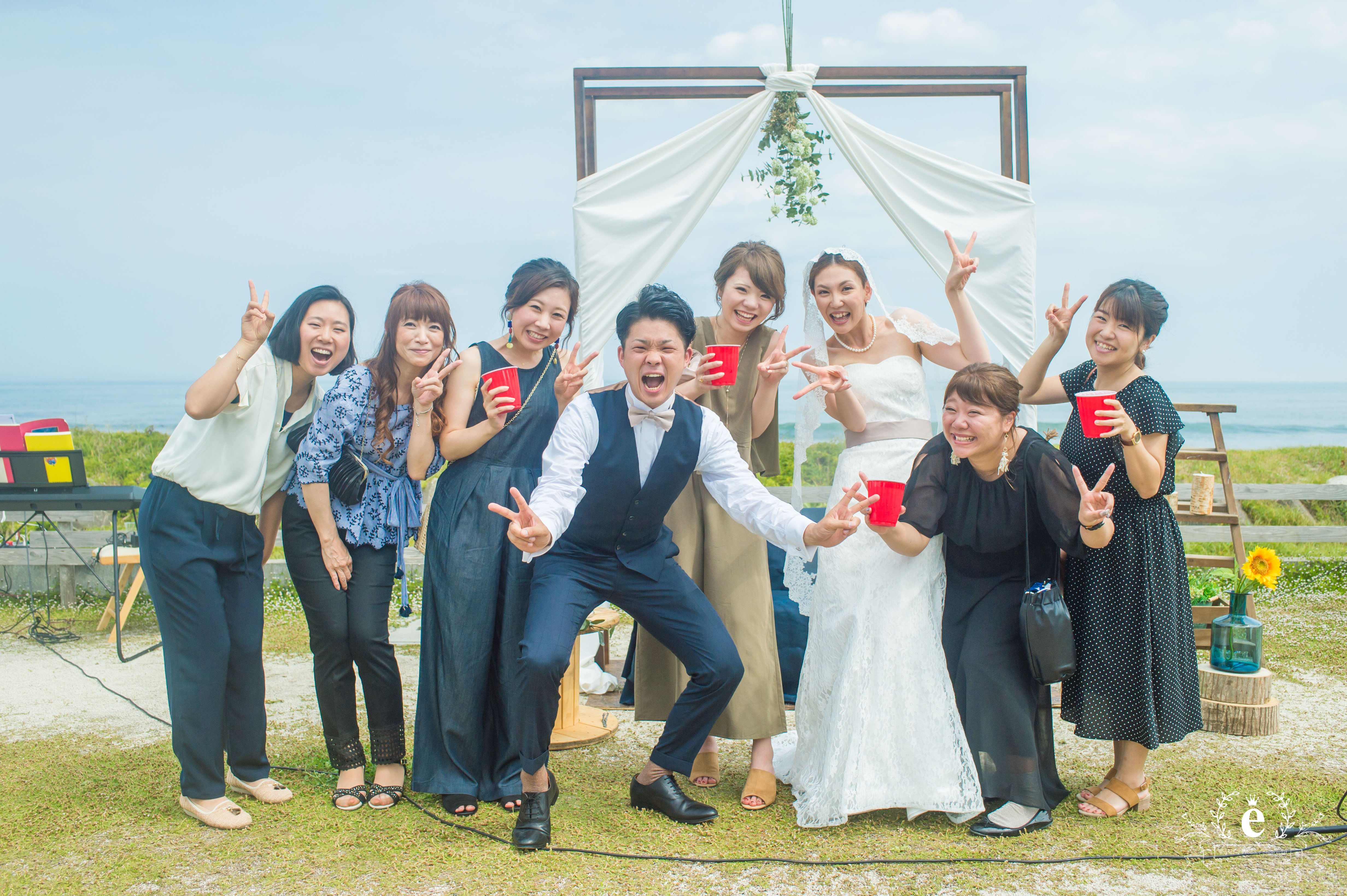 日立 うのしまヴィラ で友人のみウェディングパーティー 結婚式 W Report 実例レポート レストランウェディング 公式 エクラ 茨城県水戸市のウェディングプロデュースショップ