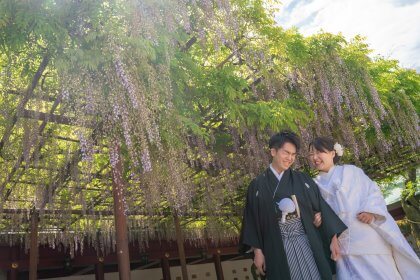 笠間稲荷神社　神社結婚式　ブラッスリーテロワール　レストランウェディング　エクラ　茨城県　家族結婚式　少人数結婚式