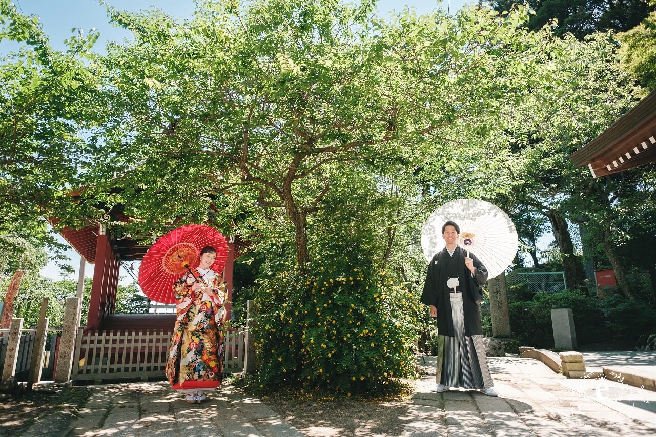 筑波山神社 筑波山神社前撮り つくば結婚式 つくば前撮り 神社前撮り つくばフォトウェディング 筑波山神社写真 神前式 神社挙式 色打掛 ロケフォト ロケ撮影 茨城 つくば 水戸 エクラ スタジオエクラ