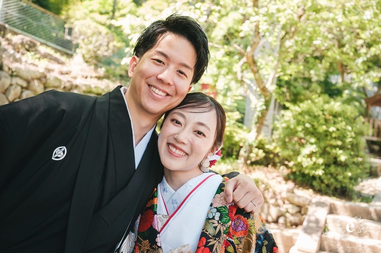 筑波山神社 筑波山神社前撮り つくば結婚式 つくば前撮り 神社前撮り つくばフォトウェディング 筑波山神社写真 神前式 神社挙式 色打掛 ロケフォト ロケ撮影 茨城 つくば 水戸 エクラ スタジオエクラ