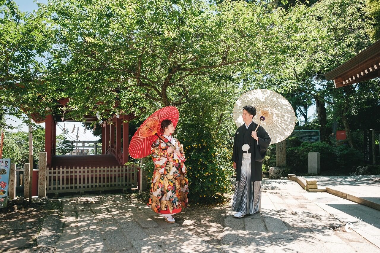 筑波山神社 筑波山神社前撮り つくば結婚式 つくば前撮り 神社前撮り つくばフォトウェディング 筑波山神社写真 神前式 神社挙式 色打掛 ロケフォト ロケ撮影 茨城 つくば 水戸 エクラ スタジオエクラ