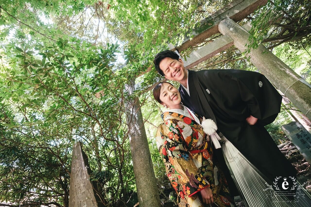 筑波山神社 筑波山神社前撮り つくば結婚式 つくば前撮り 神社前撮り つくばフォトウェディング 筑波山神社写真 神前式 神社挙式 色打掛 ロケフォト ロケ撮影 茨城 つくば 水戸 エクラ スタジオエクラ