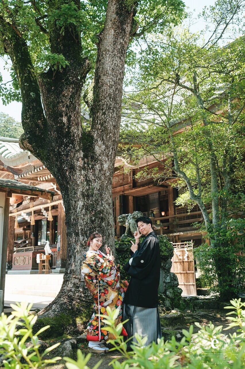 筑波山神社 筑波山神社前撮り つくば結婚式 つくば前撮り 神社前撮り つくばフォトウェディング 筑波山神社写真 神前式 神社挙式 色打掛 ロケフォト ロケ撮影 茨城 つくば 水戸 エクラ スタジオエクラ