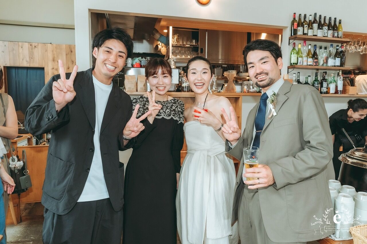 水戸 イルドット il. 水戸レストランウェディング 水戸結婚式 水戸1.5次会 会費制 カフェ レストラン カジュアル 友人のみ パーティー 自由 おしゃれ 写真 趣味 ツーリング にわとり 持ち込み エクラ プロデュース