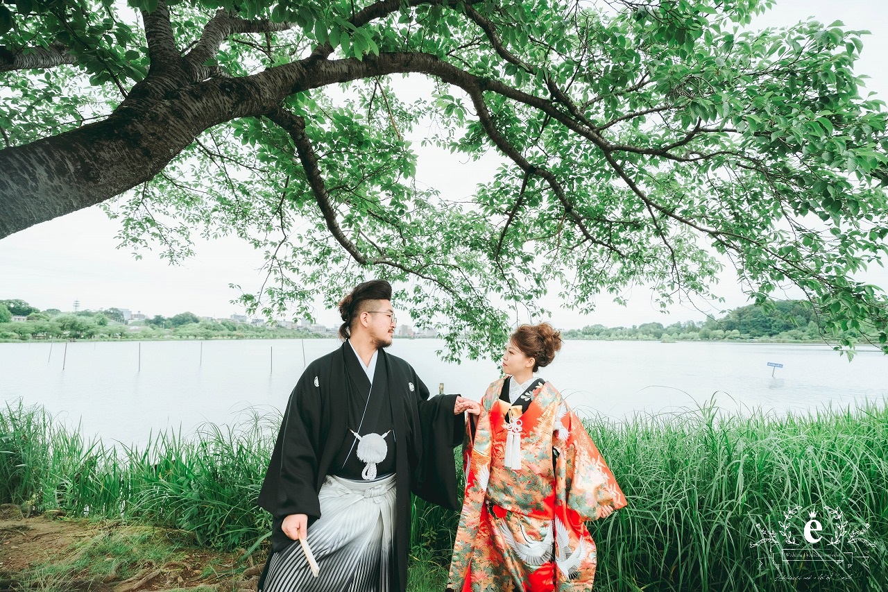 千波湖 水戸 水戸京成ホテル 前撮り フォトウェディング 写真 おしゃれ 水戸前撮り 水戸結婚式 和装 自由 低予算 ロケ 撮影 エクラ スタジオ スワンボート