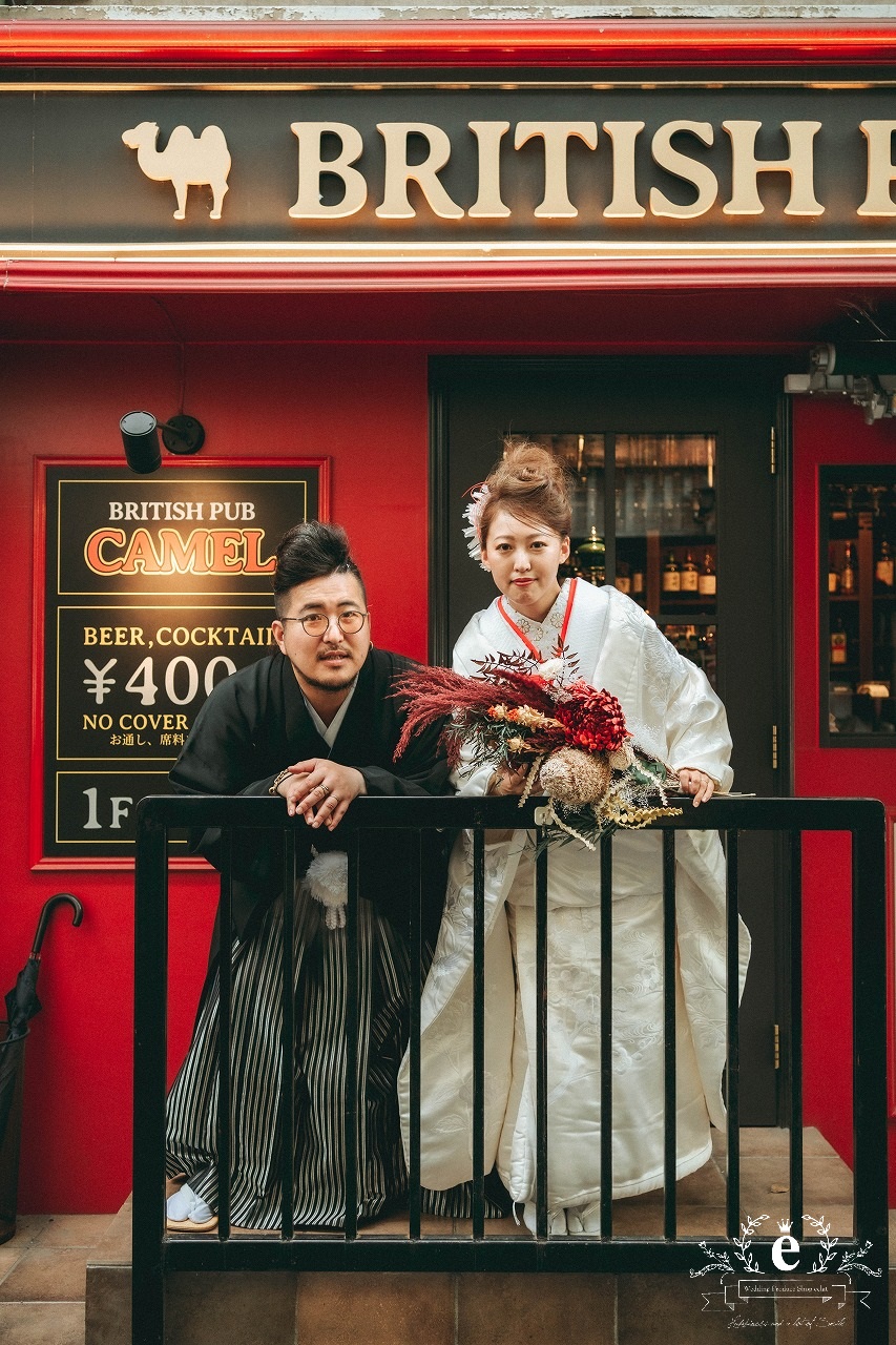 宮下銀座 水戸 居酒屋 前撮り フォトウェディング 写真 おしゃれ 水戸前撮り 水戸結婚式 和装 自由 低予算 ロケ 撮影 エクラ スタジオ