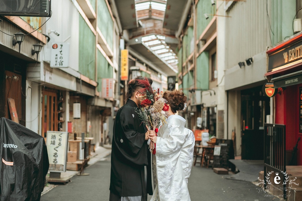 宮下銀座 水戸 居酒屋 前撮り フォトウェディング 写真 おしゃれ 水戸前撮り 水戸結婚式 和装 自由 低予算 ロケ 撮影 エクラ スタジオ