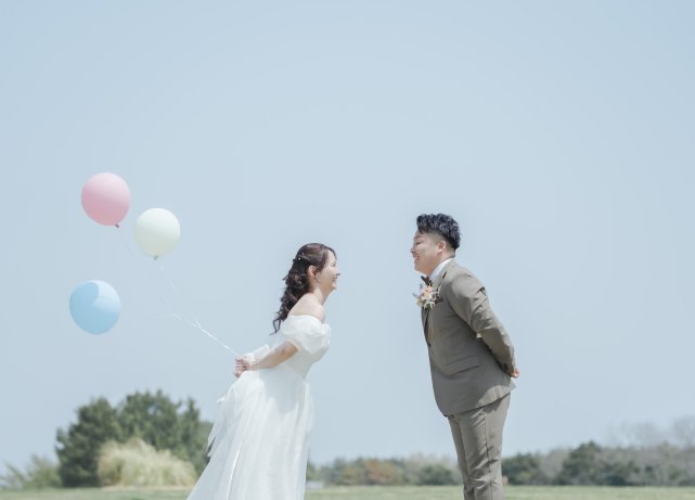 ひたち海浜公園｜フォトウェディング・結婚式前撮り｜チューリップ｜ネモフィラ｜ウェディングプロデュースショップエクラ