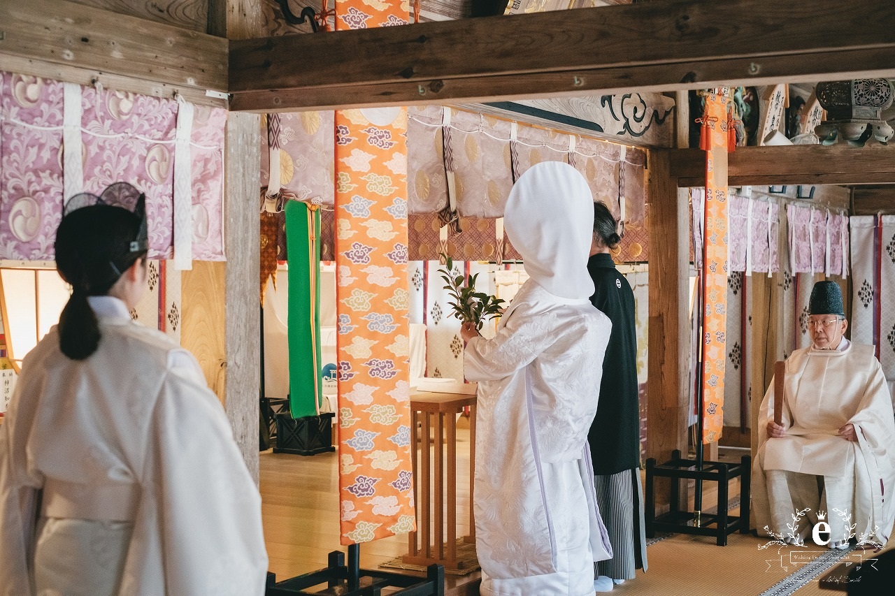 大洗磯前神社 大洗磯前神社結婚式 神前式 神社挙式 大洗 海の鳥居 海が見える神社 神磯の鳥居 茨城神前式 茨城神社挙式 自由な結婚式 色掛下 貼り紋 サーフィン エクラ 水戸