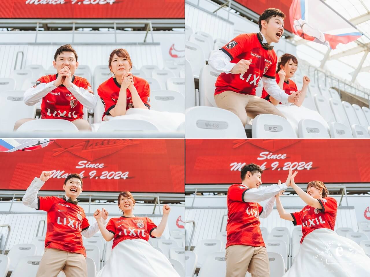 カシマサッカースタジアム カシマスタジアム カシマスタジアム前撮り スタジアム前撮り サッカー前撮り サッカーフォトウェディング ピッチ サッカー 茨城前撮り 茨城フォトウェディング スポーツ 趣味 自由 ユニフォーム 背番号 KASHIMA　鹿嶋市 エクラ スタジオ ロケ