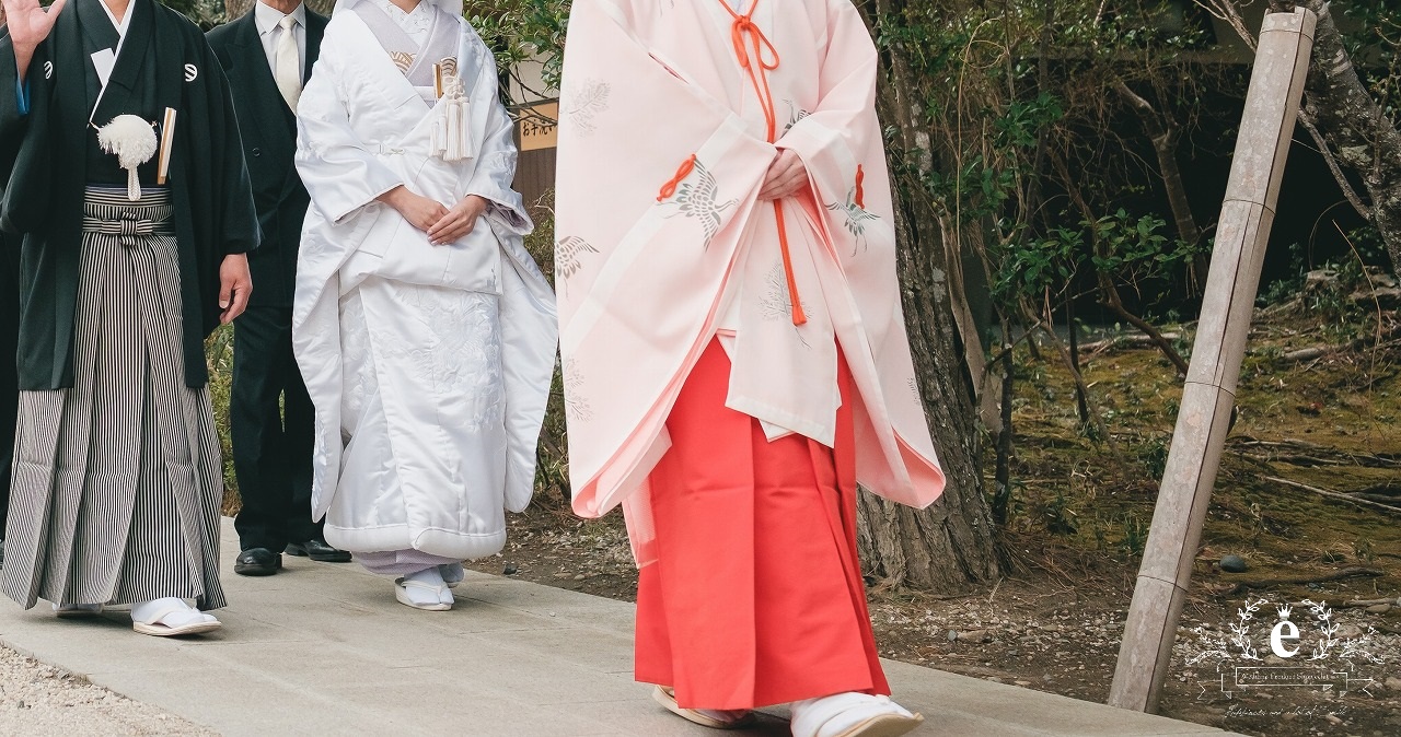 大洗磯前神社 大洗磯前神社結婚式 神前式 神社挙式 大洗 海の鳥居 海が見える神社 神磯の鳥居 茨城神前式 茨城神社挙式 自由な結婚式 色掛下 貼り紋 サーフィン エクラ 水戸