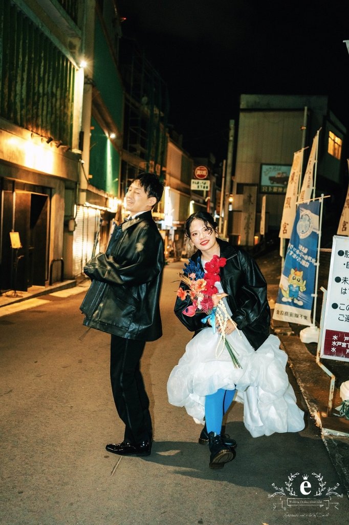 鯨ヶ丘商店街 板谷坂 まいづる第一公園 実家 スタジオ 丸ライト カラーライティング 水戸街中 水戸夜 水戸前撮り 水戸フォトウェディング ナイトフォトウェディング 公園 茨城前撮り 茨城フォトウェディング コンフェッティー デニム 革ジャン 私服 自由 持ち込み おしゃれ 撮影 ロケ撮影 スタジオ撮影 夜