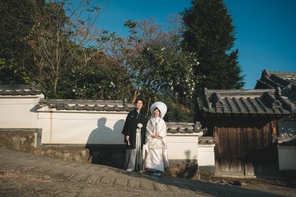 筑波山神社で和装前撮り・フォトウェディング｜和装前撮りもお二人らしく、自由に